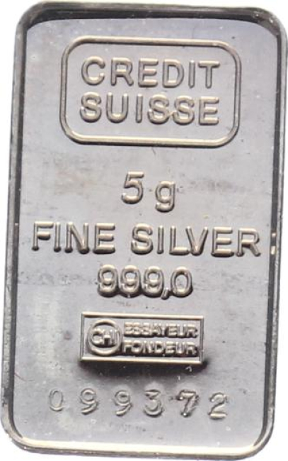 5 Gramm Silberbarren Credit Suisse